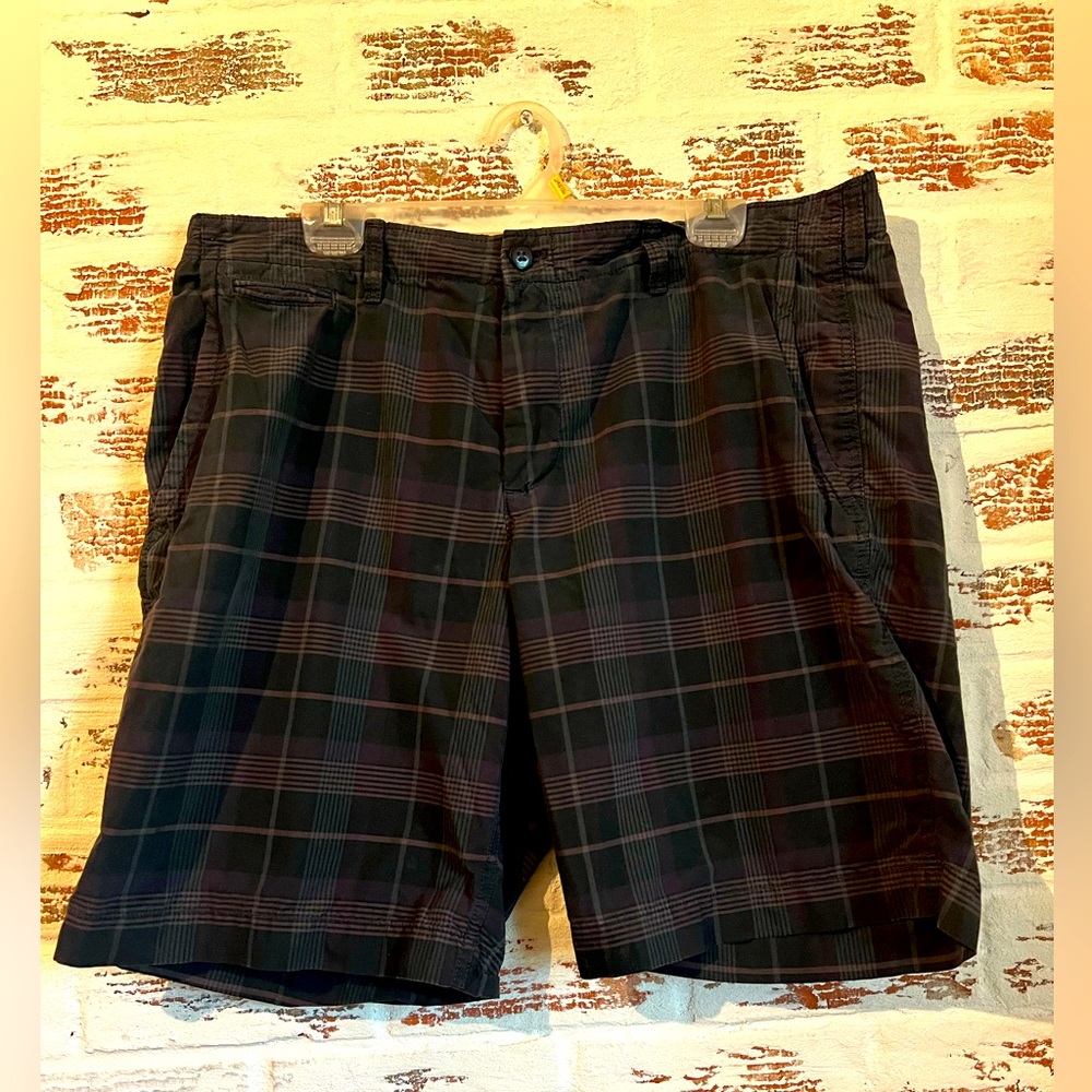 Gap Shorts Men’s Brown Plaid Cotton Blend Grunge Punk Skater Size 36